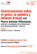 Conversaciones sobre el gesto, la palabra y Antonin Artaud